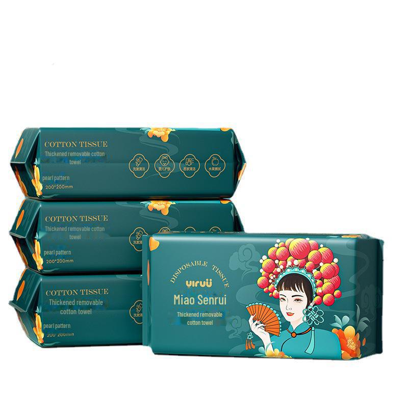Dual-Use Cotton Face Towels: Thick, Disposable, Wet & Dry for Beauty Salon