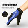 Outdoor Use Athletic Biking Gloves Microfiber Wear Resistant Anti-sweat Slip Breathable Touchscreen MTB Motorbike Gloves Men Black