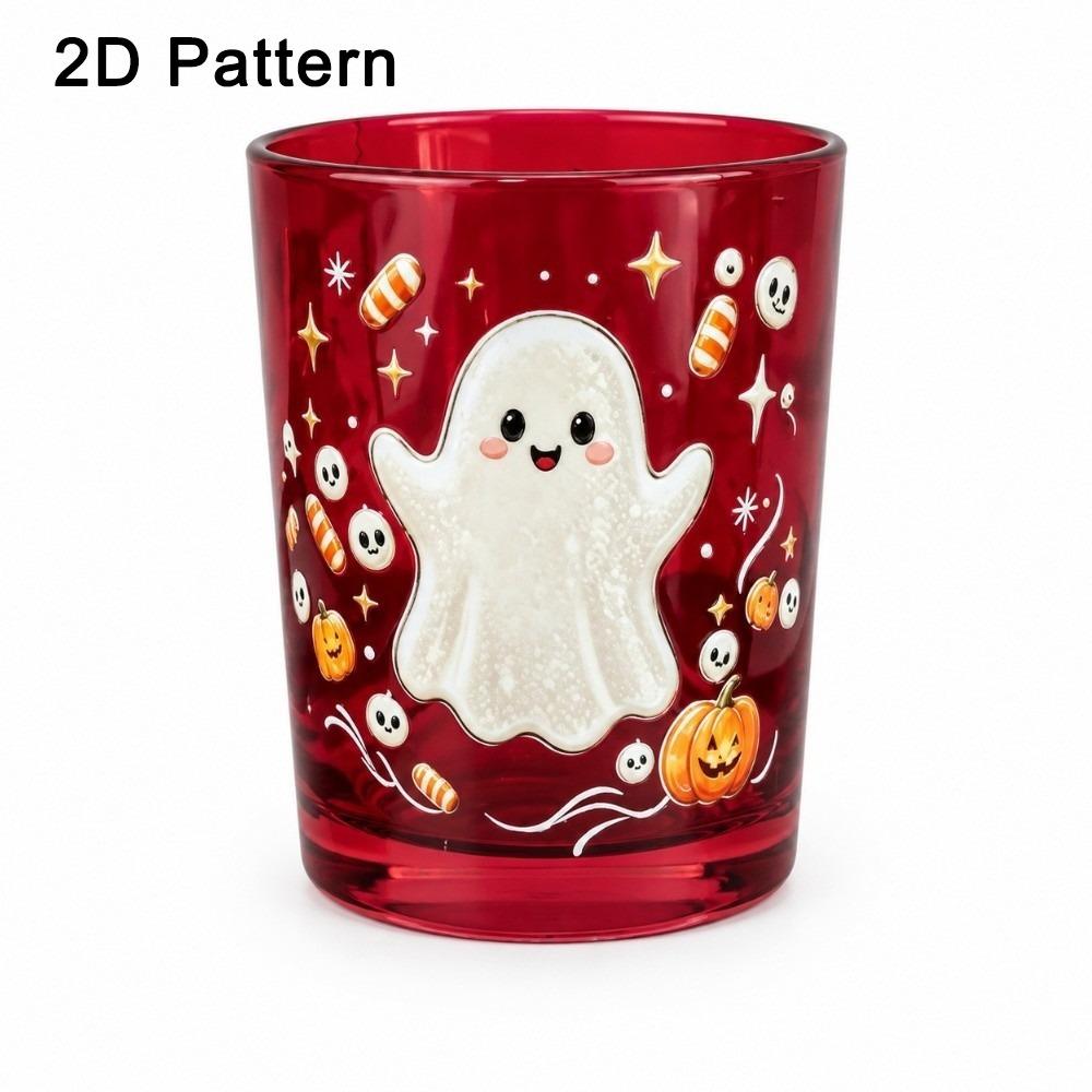 Pumpkin Skull Print Ghost Glass Cup Decorations Wine Glass Gothic Drinkware Halloween Party