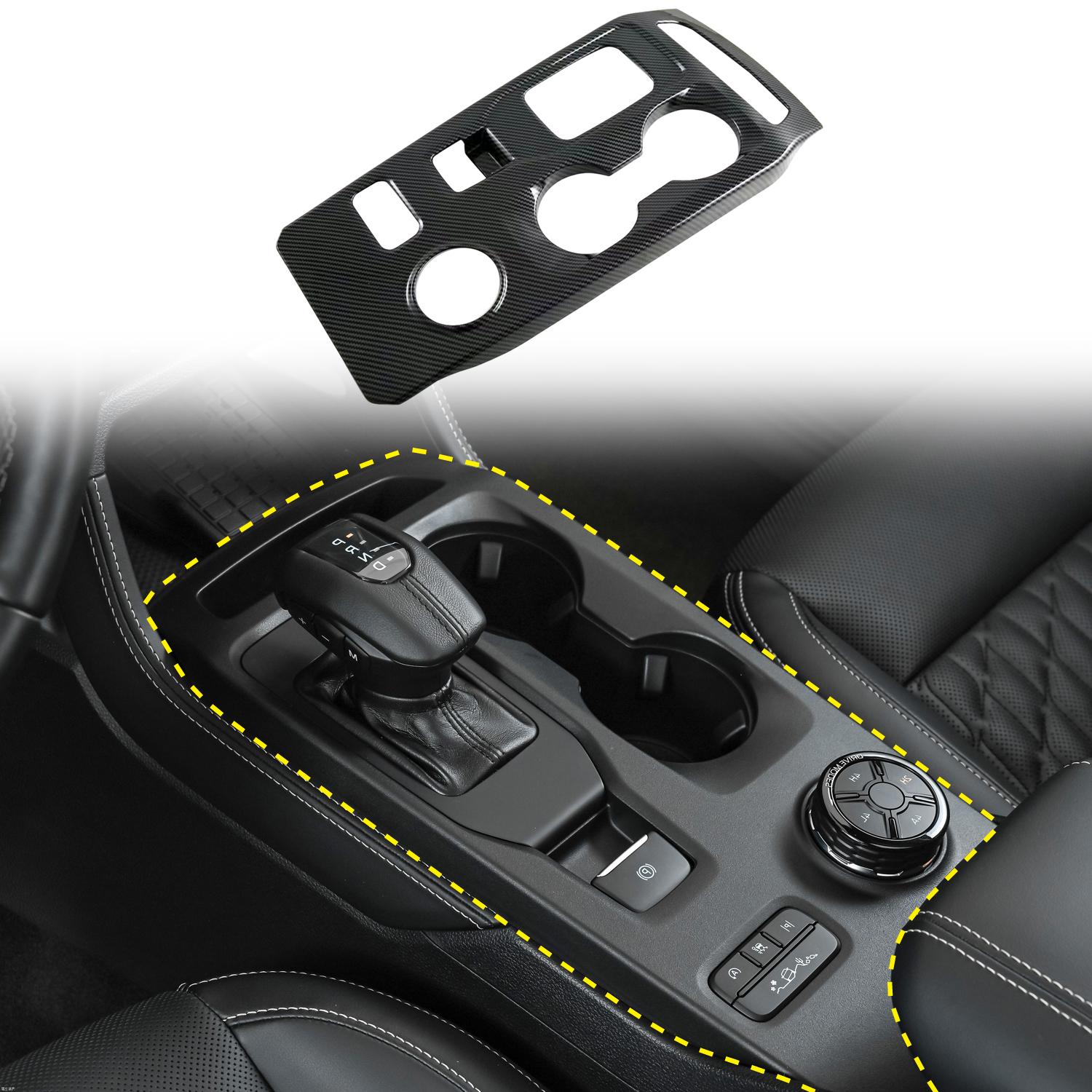For Ford Ranger Raptor 2024 Car Accessories ABS Plastic Carbon Gear Shift Panel Frame Cover Trim 1PC Left Steering Wheel