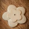 Porte-encens en forme de fleur en céramique avec cendrier Design Parfait Pour la Maison la Méditation le Yoga et l'Utilisation en Aromathérapie