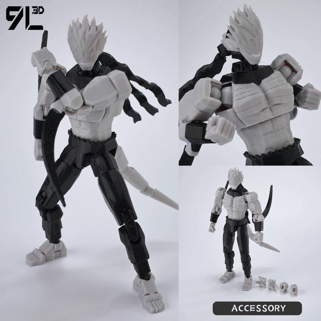 9L 3D Jujutsu Kaisen Figure Titan 13 Anime Gojo Black Outfit Model Lucky 13 Model Dummy 13 Anime Multi-Jointed Poseable Toys