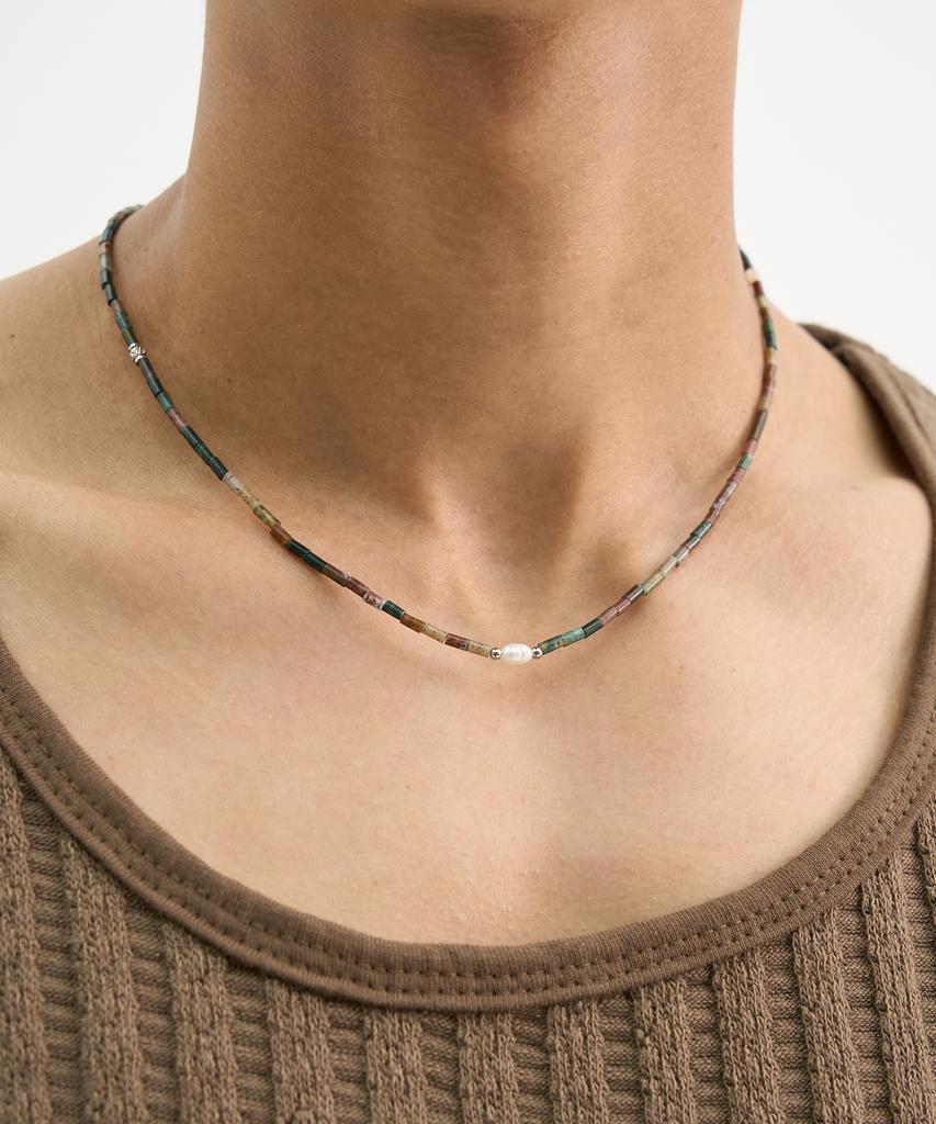 Trip Le Sens Earth Stone And Pearl Necklace_White Türkiye
