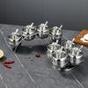 Stainless Steel Condiment Jar Set Light Luxury Spice Organizer  Countertop