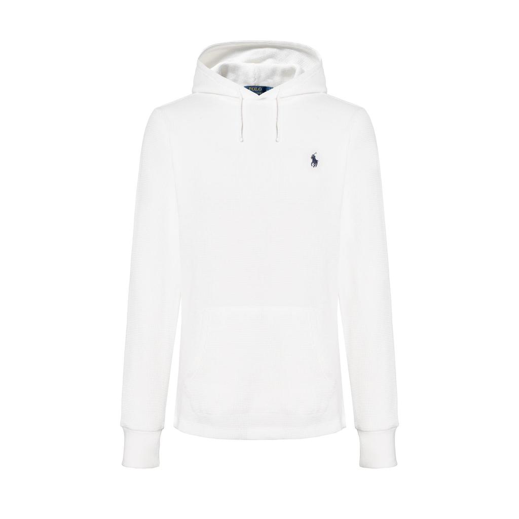 Ralph Lauren Logo Embroidered Hooded Pullover Long Sleeve Sweatshirt Men White 710767962-002