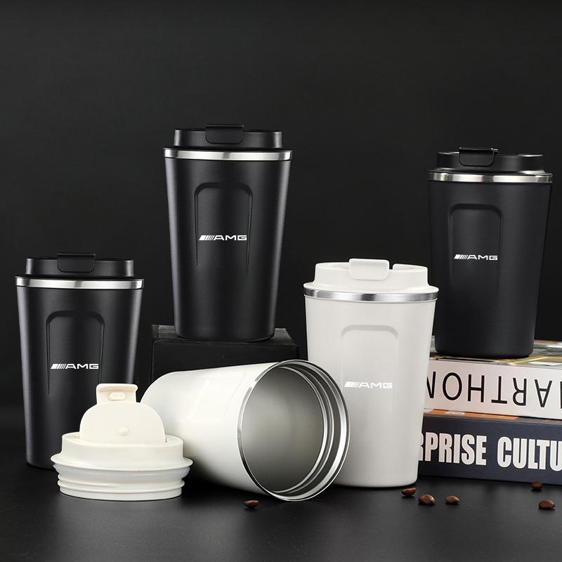 Car Stainless Steel Coffee Cup Thermal Mug Leak-Proof Thermos For Mercedes Benz AMG GLC W203 W206 W220 W205 W211 W212 W201 W210