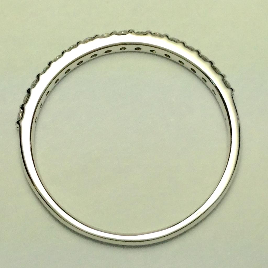 Haute platine Platinum 950 Half Eternity Ring with Diamonds Japanese size pureté 0.2ct (ra-smtt-di, 16)