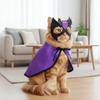 Adjustable Dog Halloween Costume Decorative Bat Dog Wizard Cape with Face Mask Cartoon Pet Wizard Cloak Halloween Party
