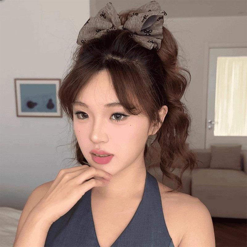 Acrylic fabric bow grab clip large hair volume shark clip gentle atmosphere hairpin hair accessories