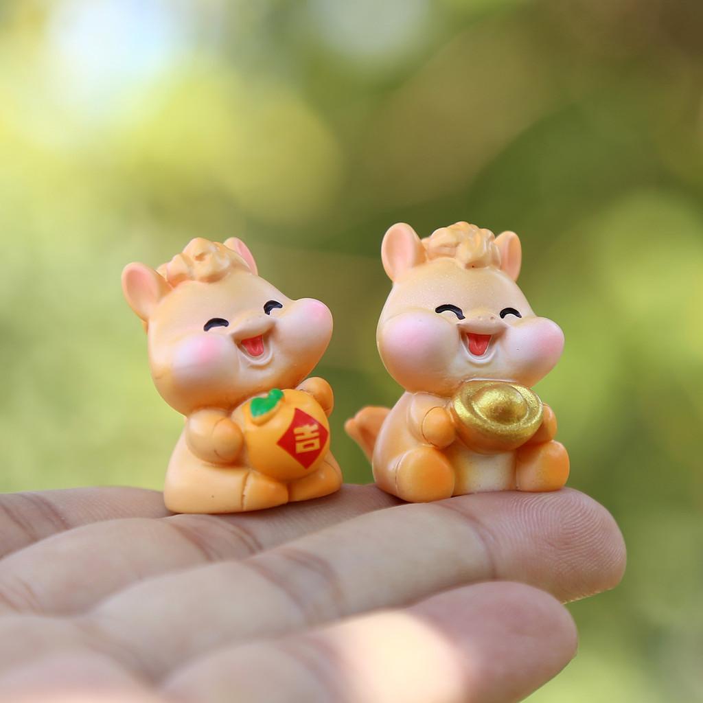 New Year Zodiac Resin Pony Figurine With Creative Design For Festive Gift And Collectible