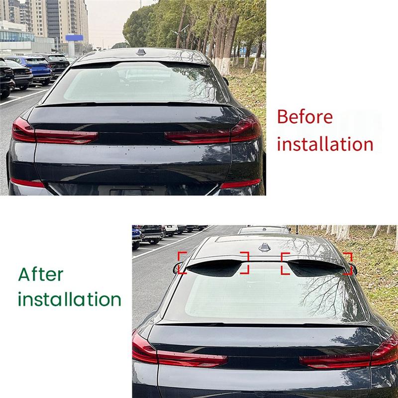 Car Rear Trunk Spoiler Wing Automobile Boot Wing Lip Decoration For BMW X6 G06 -2024 Gloss Black