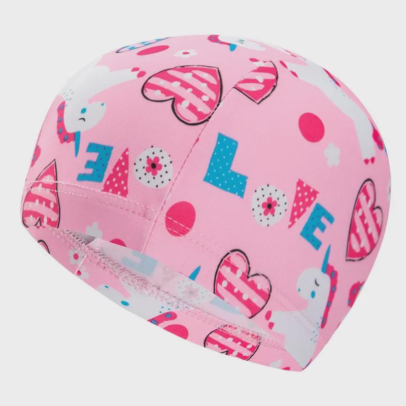 Pressure-Free Cute Cartoon Swim Cap for Kids with Long or Short Hair