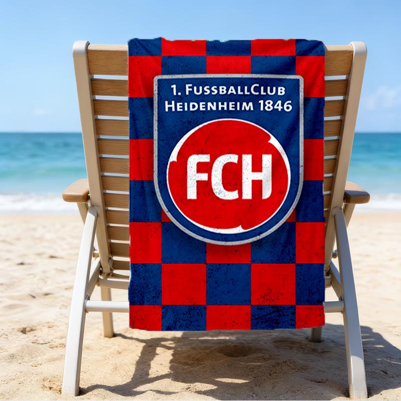 Heidenheim Squad Beach Towel - Soft, Absorbent Microfiber, Lightweight, Ideal for The Beach, Parties, Travel, Camping fan gifts