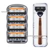 Five-Layer Anti-Scratch Razor, Stainless Steel Manual Shaver with Gillette Fusion5-Compatible Head