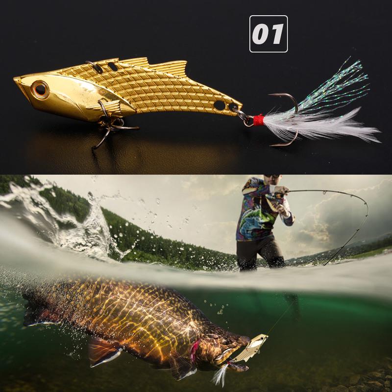 SOUGAYILANG 4pcs Fishing Bait Metal Material Realistic Fishing Bait Fishing Hooks Sea Fishing Baits