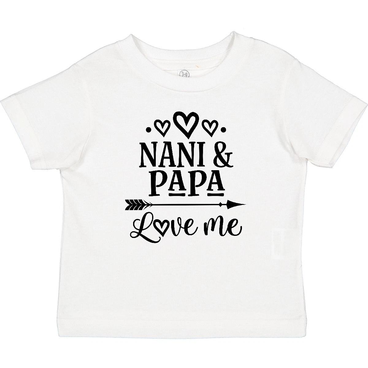 

Inktastic Nani And Papa Love Me Baby T-Shirt From Girl Boy Childs Clothes Shower 130