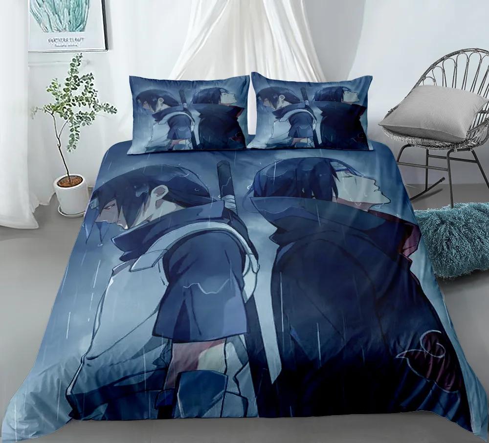 Japan Anime Red Cloud Bedding Set 3d Printed Duvet Cover Sets Pillowcase Twin Full Queen King Size Akatsuki Comforter Cover Sets