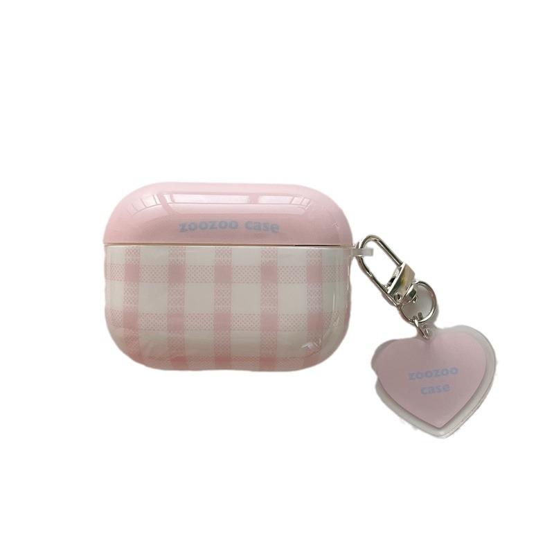 Korean contrasting color plaid AirpodsPro1 earphone case for Apple 1/1/1 generation wireless Bluetooth protective case female