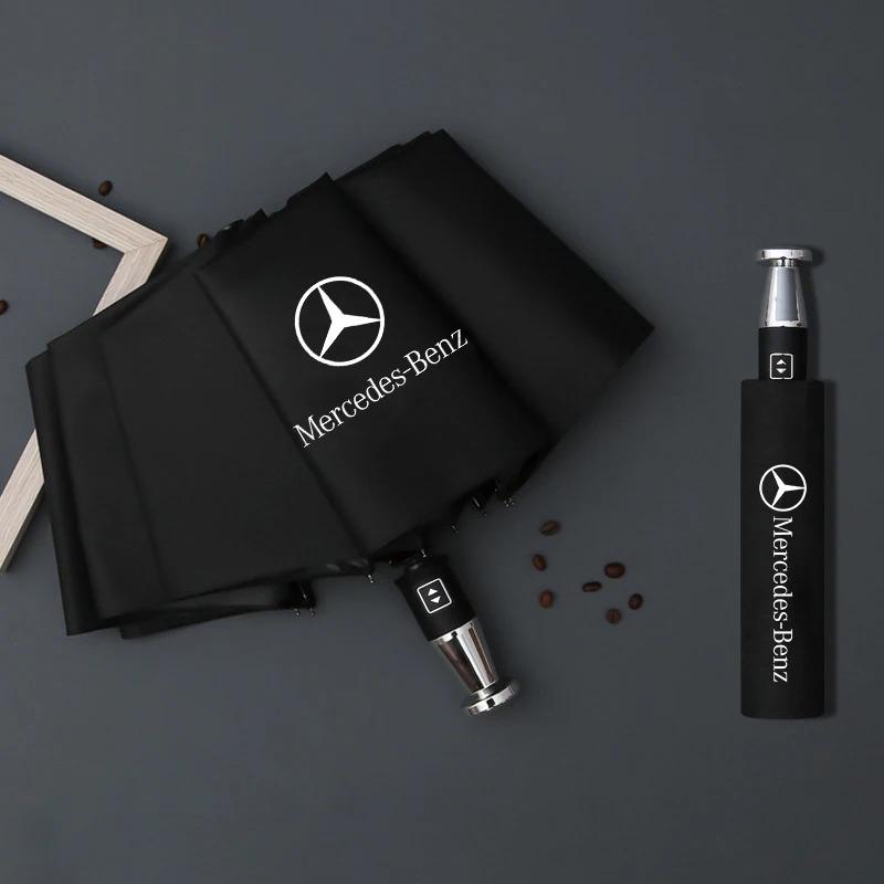 Car Sticker Car Automatic Folding Windproof Sunshade Umbrella For Mercedes Benz A B C E S V Class GLB GLC GLE Sprinter Pilot SLK