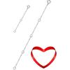 Dorella Sterling Silver Necklace Extenders Chain Set of 2 Pcs Pack 2" and 5" or 3" and 4" - Solid 925 Sterling Silver Fine Chain Dainty Durable