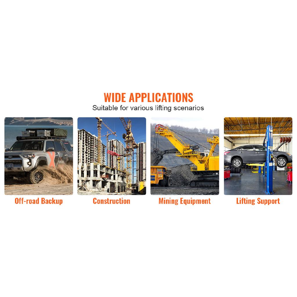 SucceBuy 3/8 Ton Hydraulic Long Ram Jack Engine Hoist Cylinder with Single Piston Pump, for Engine Lift Hoists, Hydraulic Garage