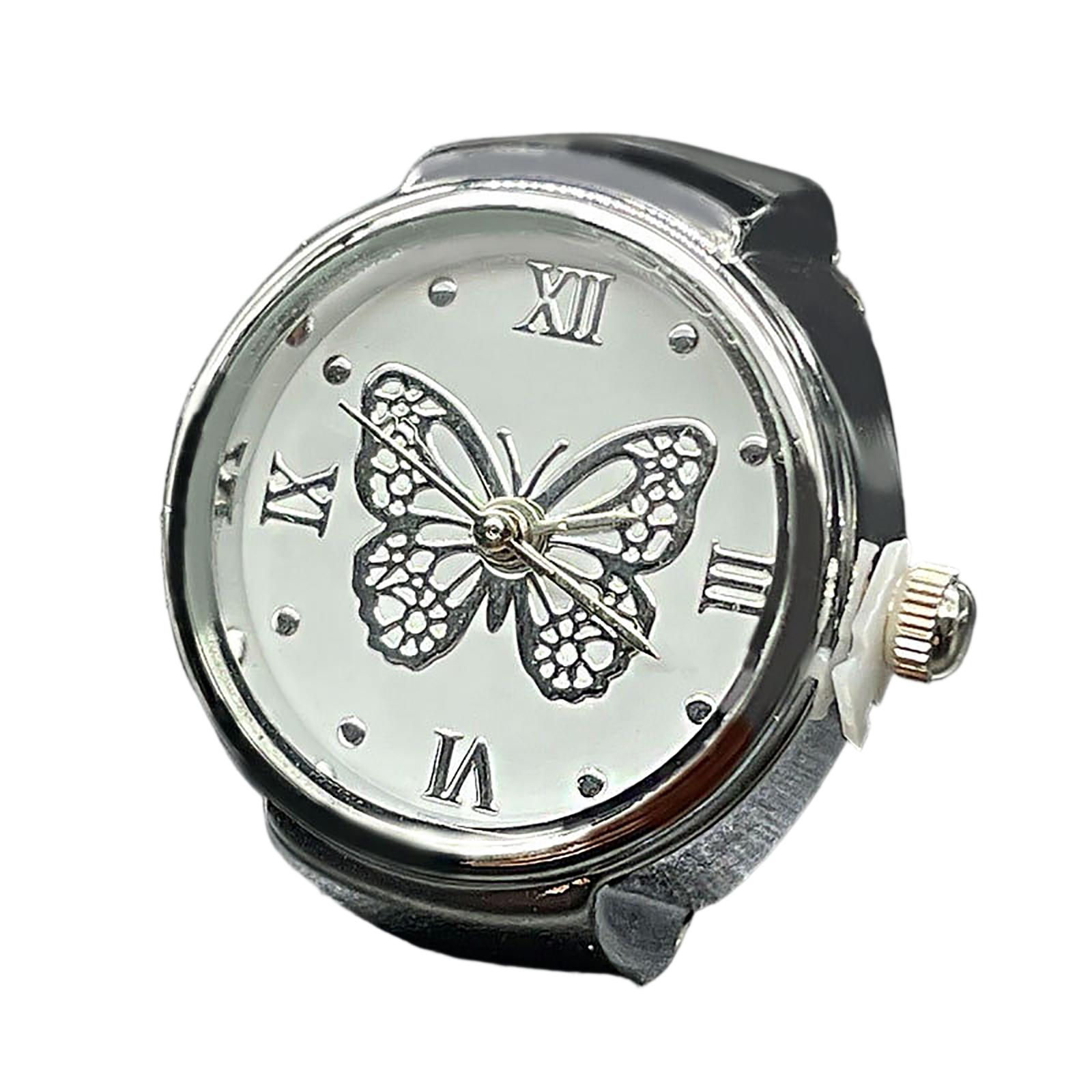 

Часы-кольцо Модные квадратные часы в форме кольца Индивидуальность Креативное ретро-кольцо в стиле Электронные часы One Size белый