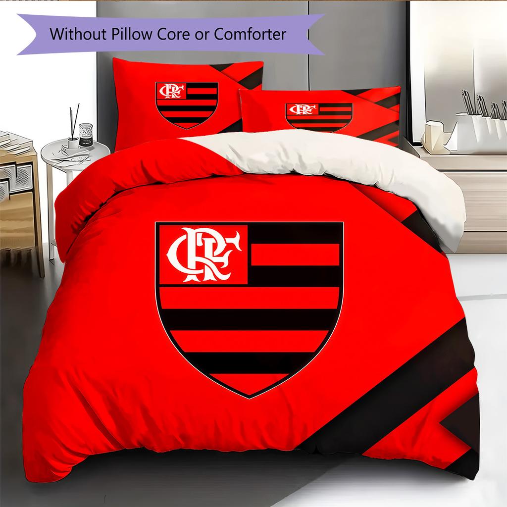 Flamengo Pattern Bedding Quilt Set Home Decoration Gift (1 * duvet cover + 2 * pillowcase without core)
