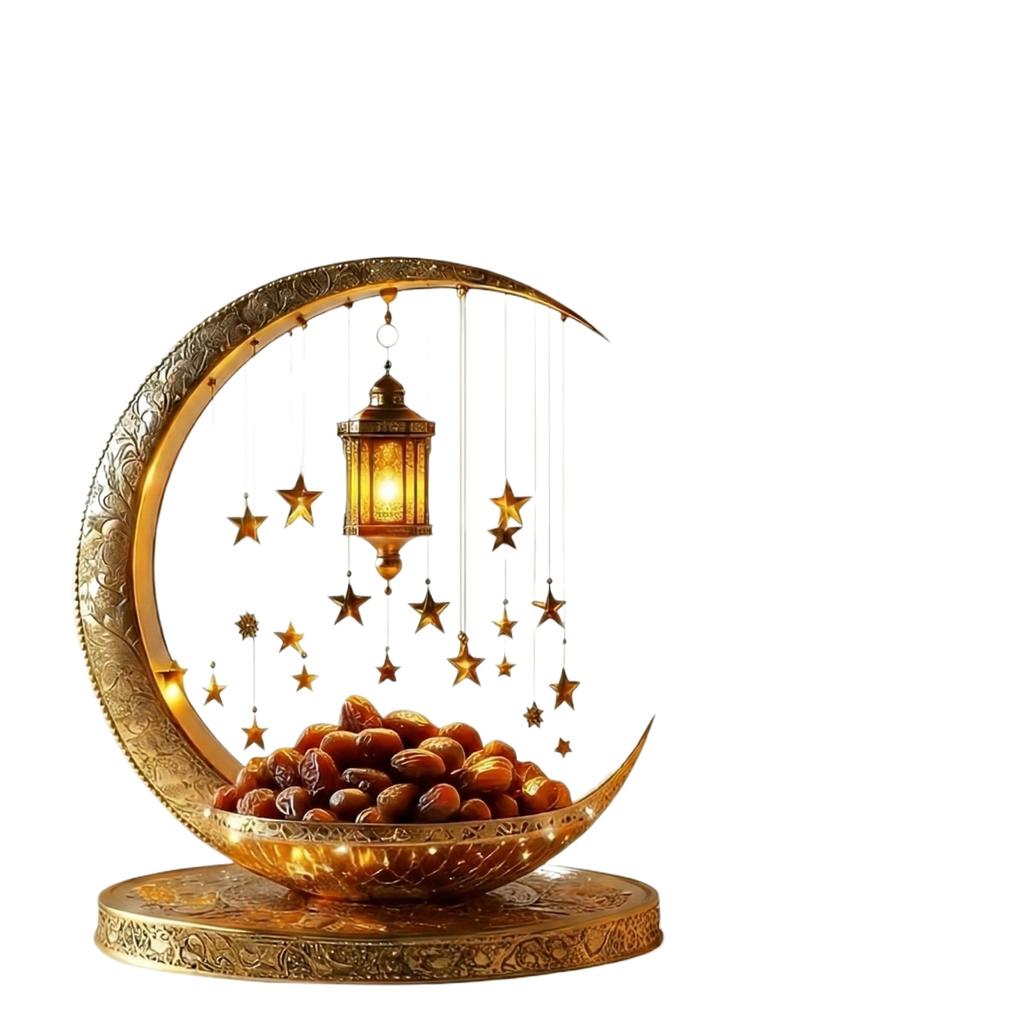زينة قمر أكريليك ثنائية الأبعاد، ديكور منزلي لرمضان