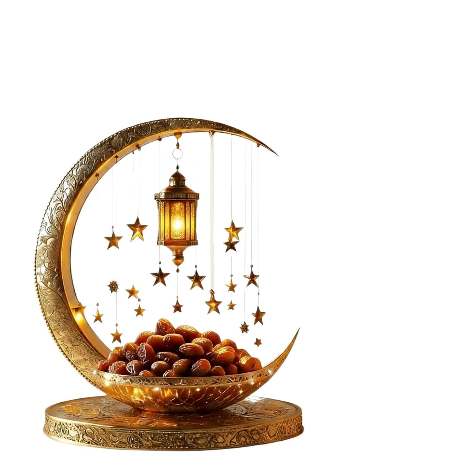 

2D Акрилова прикраса-місяць, Декор для дому на Рамадан One Size