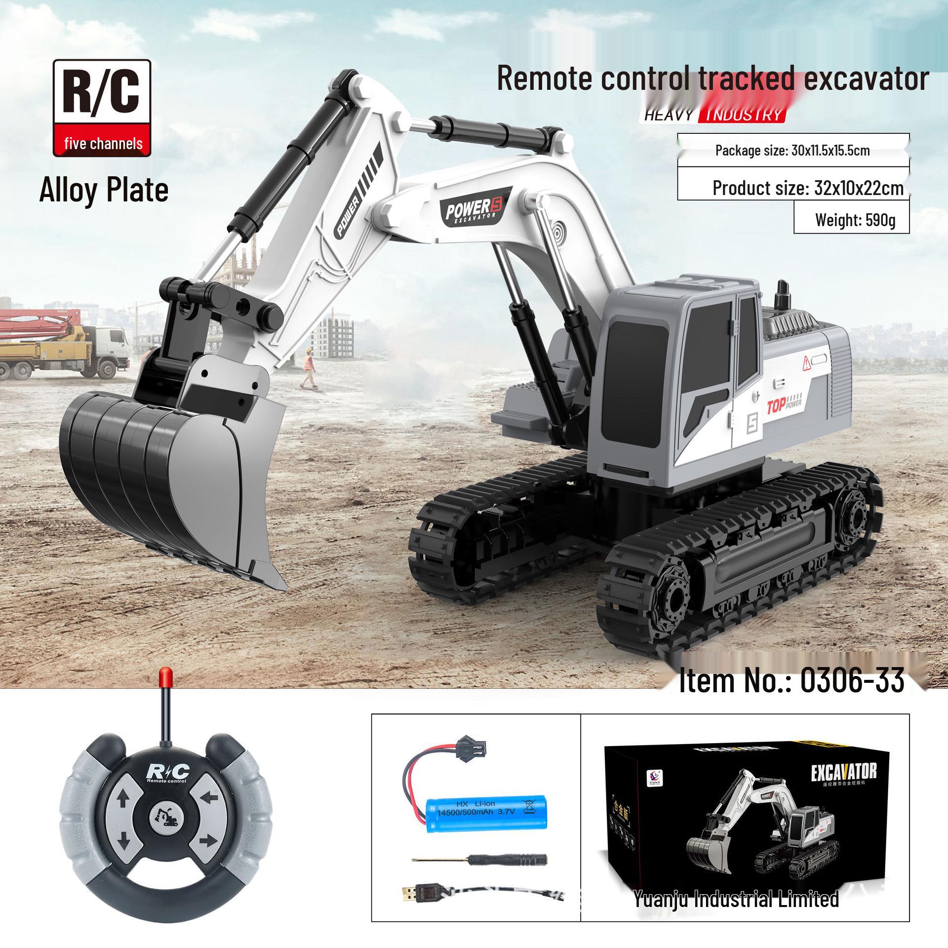 

Большой сплавной детский экскаватор на радиоуправлении - Электрическая имитация экскаватора