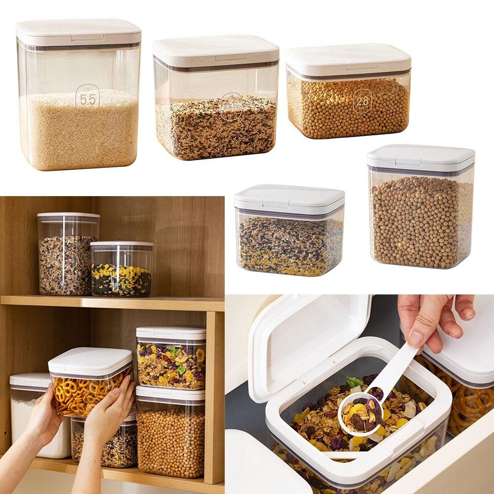 High Quality Vacuum Storage Tank Transparent Large Capacity Sealed Jars Moisture-proof Stackable Sealed Tank Household