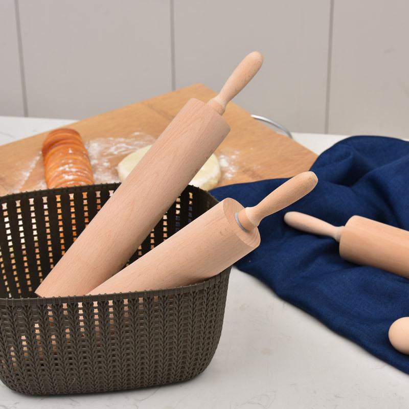 Unpainted Unwaxed Beech Wood Rolling Pin for Dough and Dumplings