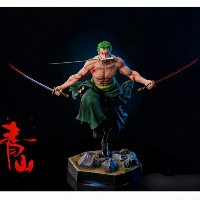 2026 New One Piece Phantom Roronoa Zoro Style Anime Figure Model Collection Desktop Gifts Handmade Model Action Figure