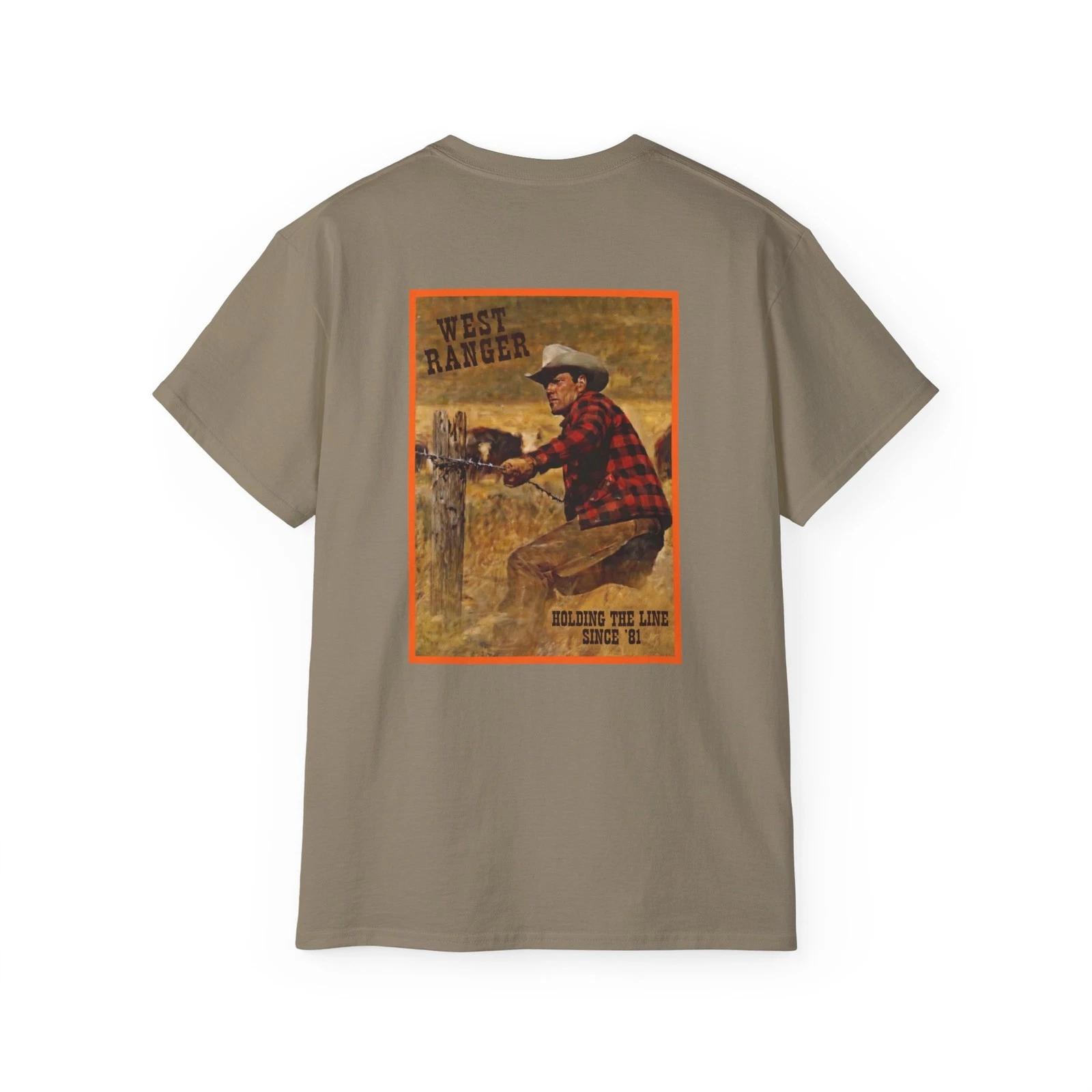 Holding the Line Western Cowboy Texas Ranch T-shirt Tee S
