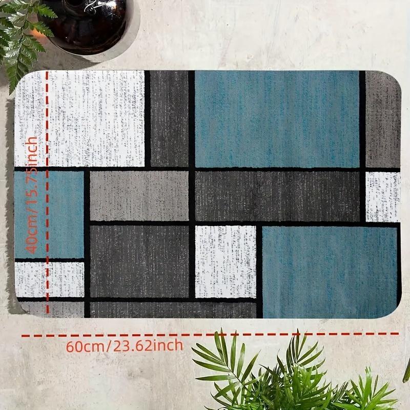 VIAMA Moderne Geometrische Küchenbodenmatte, Langer Teppich für Flur, Waschküche, Eingang Anti-Rutsch-Fußmatte, Heimdekoration