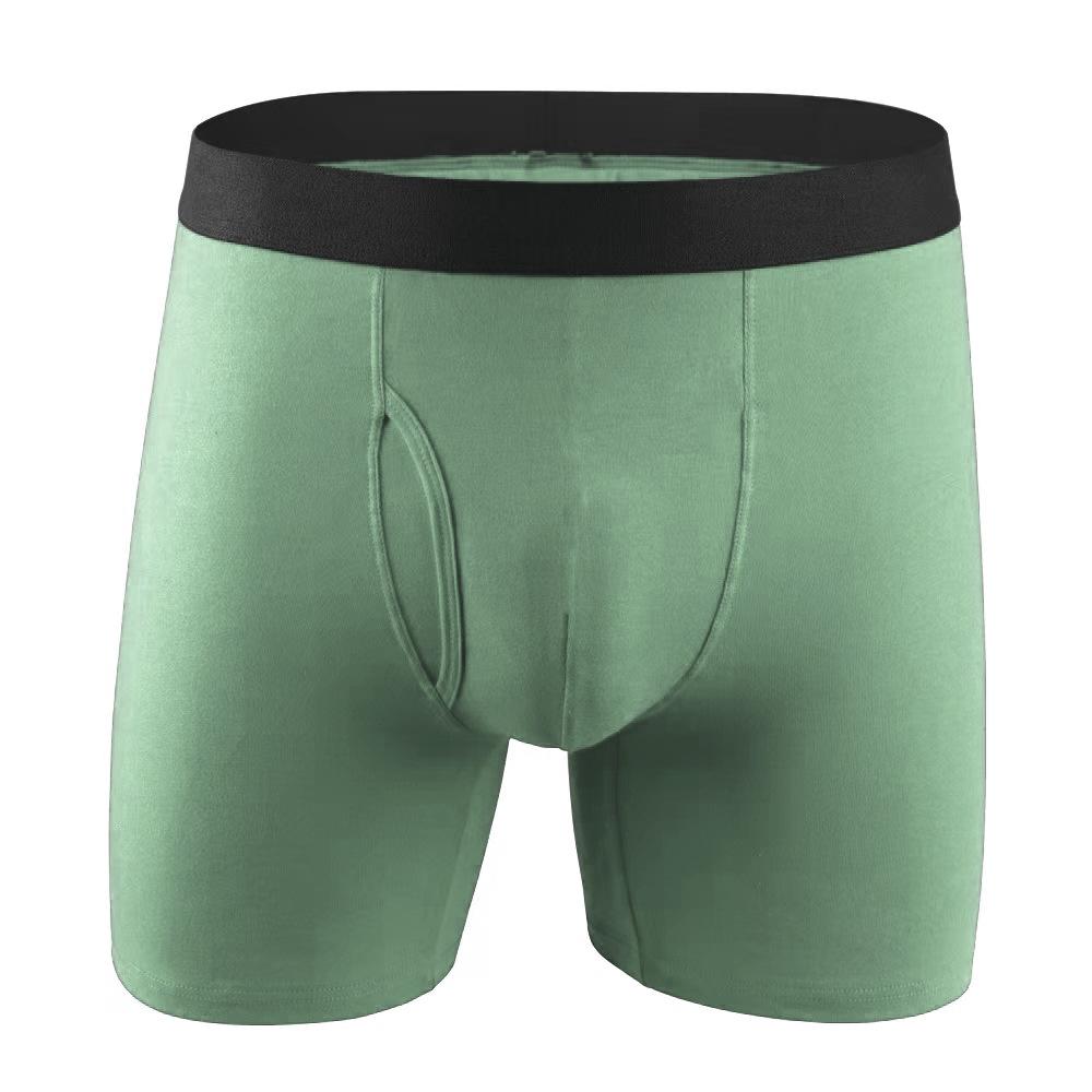 Long open men's underwear men's open hole flat corner shorts side plus sports open file