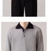 Hochwertige Herren-Patchwork-Strickware - Langarm, Herbst/Winter 2025, Vielseitiger Business Casual Pullover
