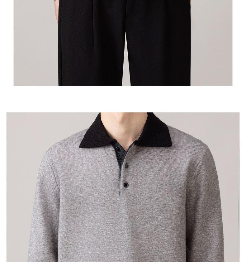 Hochwertige Herren-Patchwork-Strickware - Langarm, Herbst/Winter 2025, Vielseitiger Business Casual Pullover