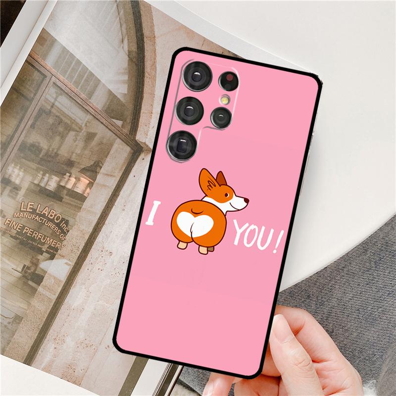 

Cartoon Corgi Phone Case For Samsung Galaxy S25 Ultra S9 S10 S20 S21 S22 S23 S24 Plus S24 FE Bumper Cover Galaxy S20 FE