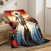 Jesus Walking On Water Blanket  Printed Blanket for Living Room Bed Couch Lunch Break Soft Cozy Blanket for Friend's Festival Gift