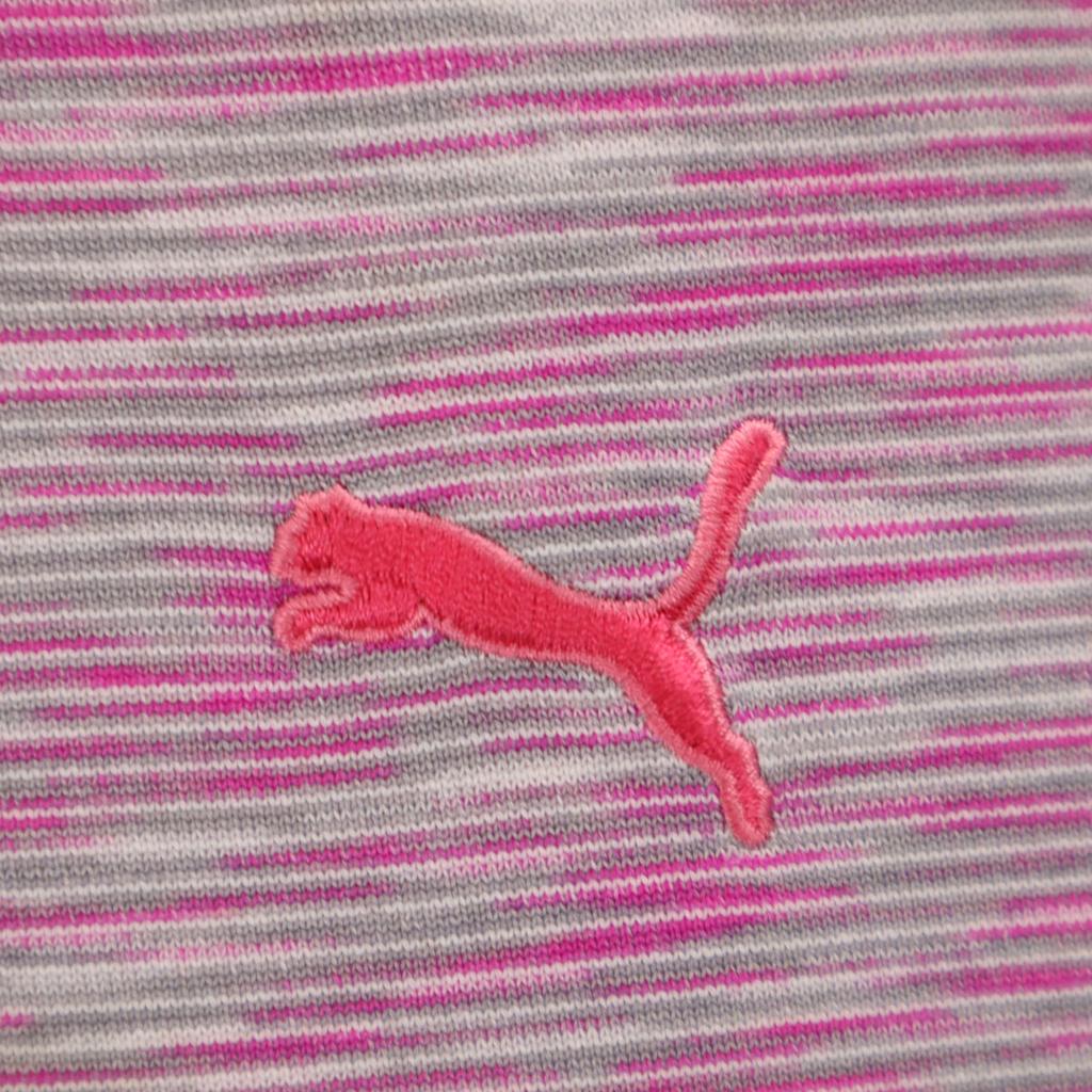 Puma Overall Handle French Sleeve Polo Shirt L Pink Women Used