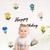 Felt Cute Flower Wall Sticker Children'S Birthday Party Classroom Decoration Background Props
