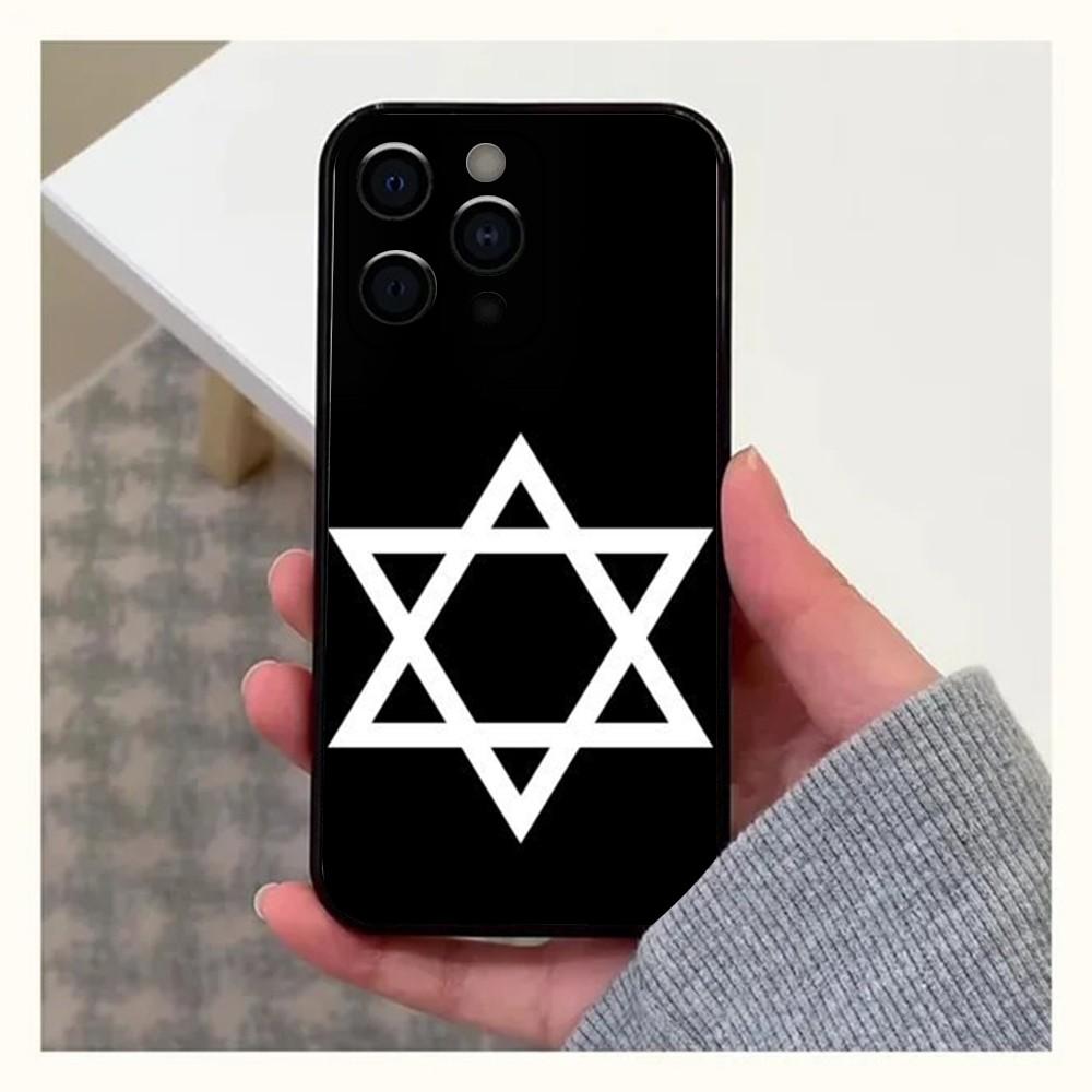 David Jewish Star Symbol Phone Case For Apple iPhone 15,14,13,12,11,Pro,X,XS,Max,XR,Plus,Mini Soft Black Cover