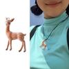 Artistic Deer Pendant Necklace Charm Christmas Elk Shaped Earring Pendant Nature Inspired Accessory for Parties Wear