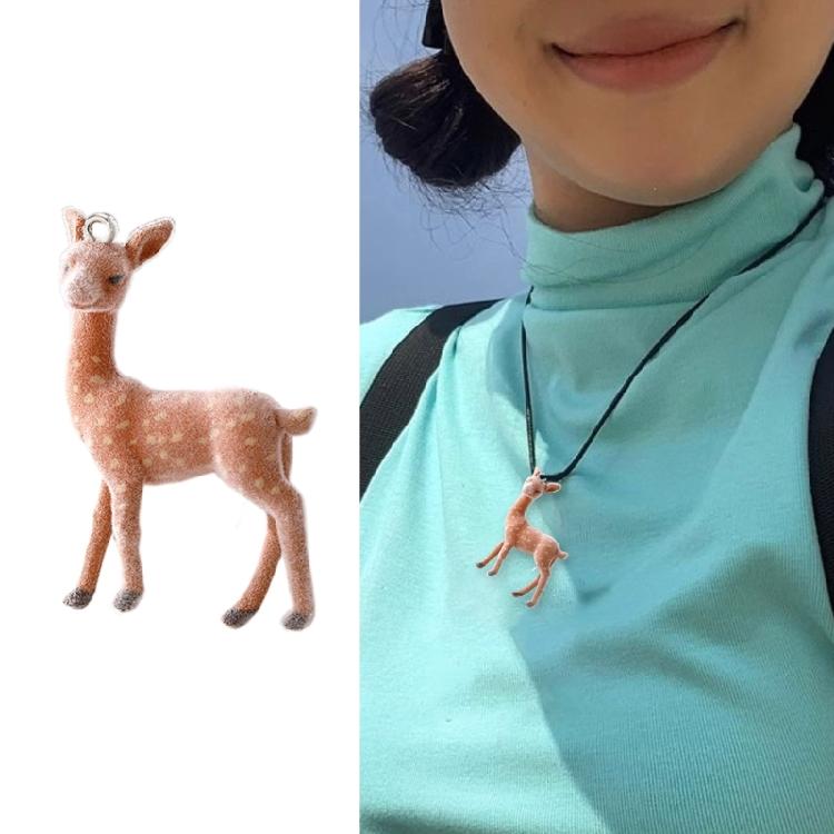 Artistic Deer Pendant Necklace Charm Christmas Elk Shaped Earring Pendant Nature Inspired Accessory for Parties Wear