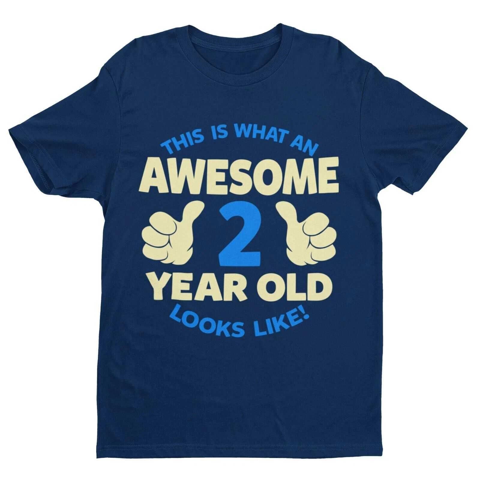 Boys 2nd Birthday T Shirt This Is What An Awesome 2 Year Old looks Like Gift 4XL