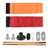 Large Kayak Safety Flag with Pole Storage Bag Screws and Track Mount Base High Visibility 20x5.6 Inch Kayak Flags for Safety