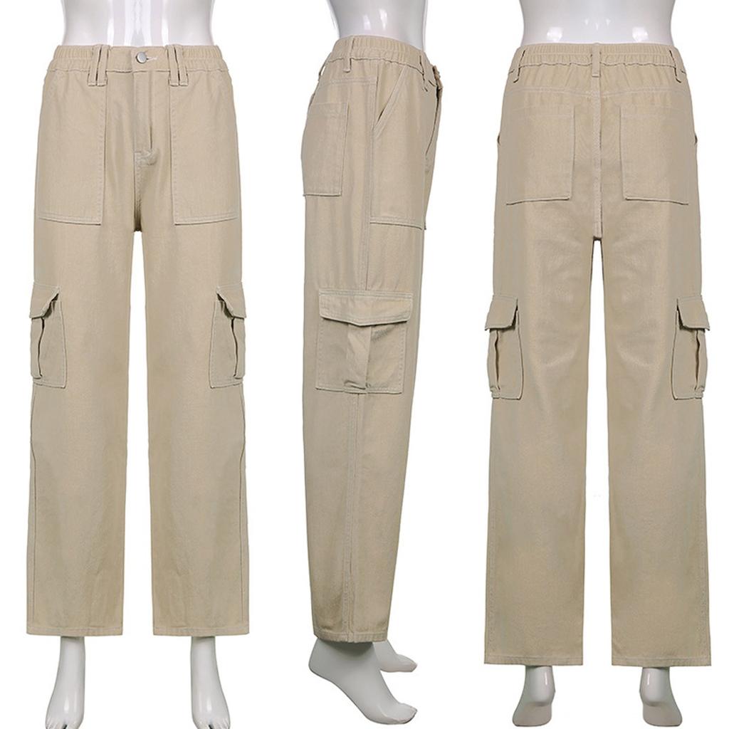 Baggy cargobroek voor dames, streetwear hiphop joggers, joggingbroek, casual losse broek met wijde pijpen