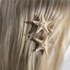 2pcs Natural Sea Star Hair Clip For Women Lightweight Design Hairpin For Beach Vacation Wedding Party Everyday Outfit