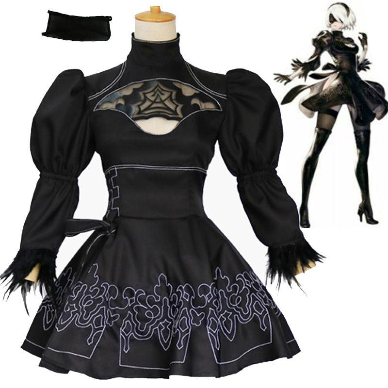 Elegant And Authentic Nier Automata 2b Yorha No.2 Cosplay Costume Full Set Outfit